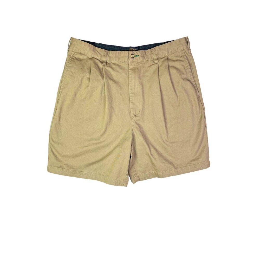 Vintage Tommy Hilfiger Golf 35" Waist Pleat-Front Chino Shorts Brown Cotton